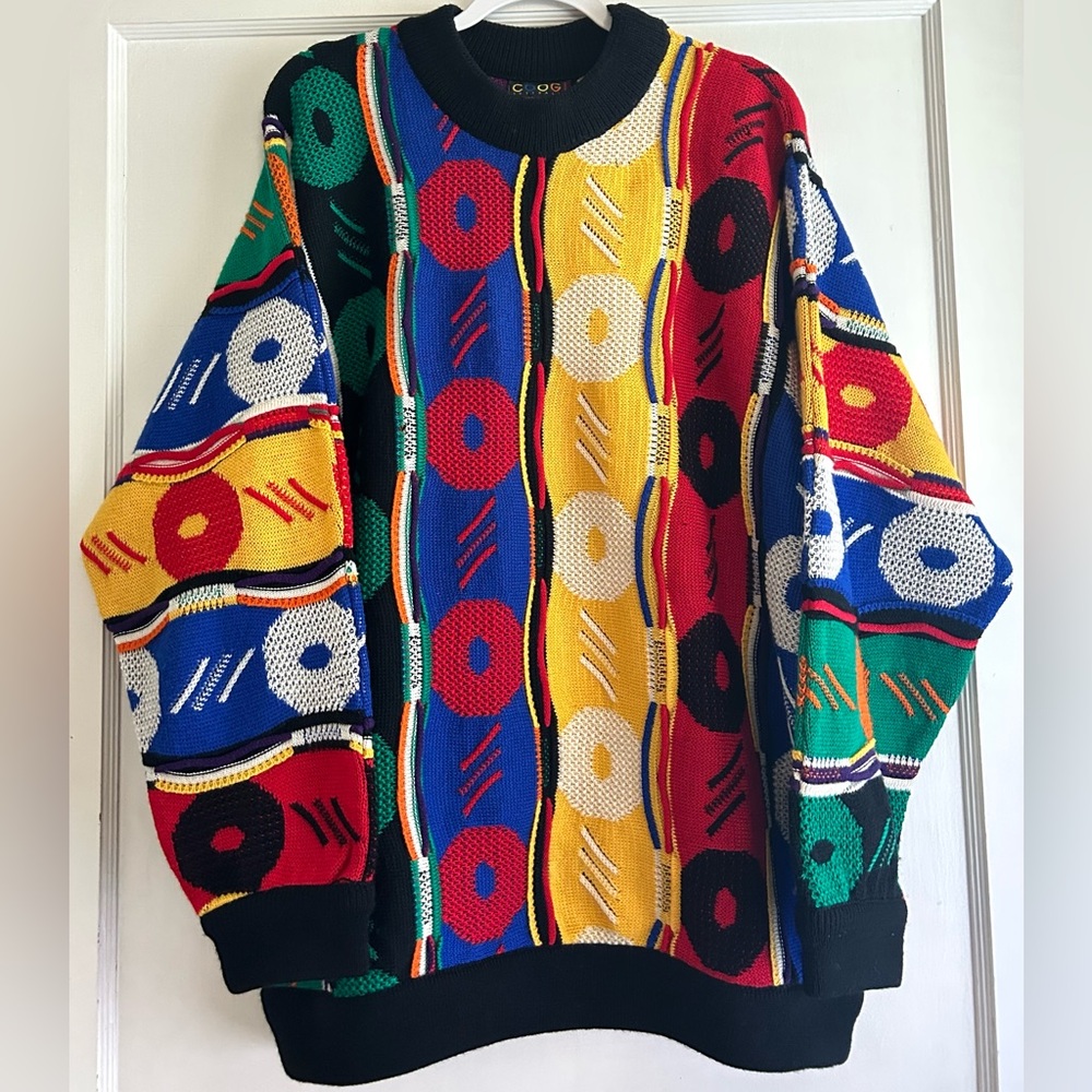 Vintage COOGI 100% Wool Knit Sweater Australia Size XL